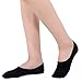 Leotruny 5-Pack Women's Non Slip No Show Socks for Sneakers,Booties (Women shoe size:5-9.5, C03-Black)