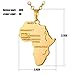 Godyce Africa Map Necklace Jewelry - Gold/Silver-Tone Alloy with Gift Box (Gold - Tone)