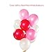 100PCS Valentines Day Red Pink White Balloons Hanging Swirls Kit, 12in Balloon Valentine's Day Wedding Bling Heart Ceiling Hanging Streamers for Sweetheart Wedding Bridal Shower Anniversary Engagement