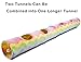 LUCKITTY Cat Tunnel -Straight-Shaped, Rainbow Wave Color, Soft Velvet Exterior, Oxford Fabric Fog-Proof Interior, Plush Toy Ball, Easily Washable, Conveniently Foldable, 47.2in/120cm