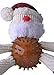 Christmas Plush Dog Toys with Rubber Ball Body Santa Claus by BINGPET
