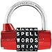 WordLock 5-Dial Padlock