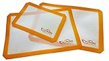 Rina Bakeware - Silicon Baking Mat - Set of 3 - Non Stick - Food grade - BPA free - High temperature range - cookware set (2 of 16.5