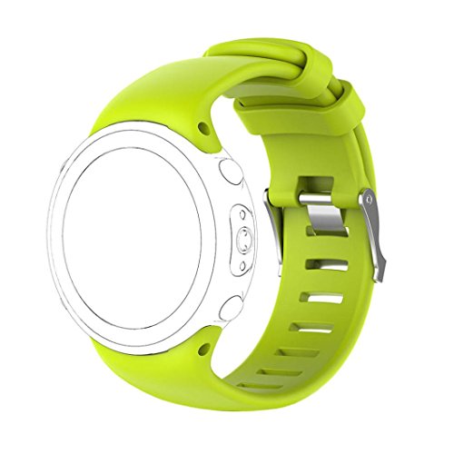 For Suunto D4/D4i Novo Watch,Sunfei Replacement Silicagel Soft Band Strap Bracelet (Green) - Thumbnail 3