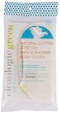 Clean Logic Cotton Stretch Bath and Shower Cloth, 0.15 Pound (Pack of 6)