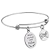 Zuo Bao Where You Lead I Will Follow Hand Stamped Pendant Necklace and Keyring for Mother and Daughter (BR-S)