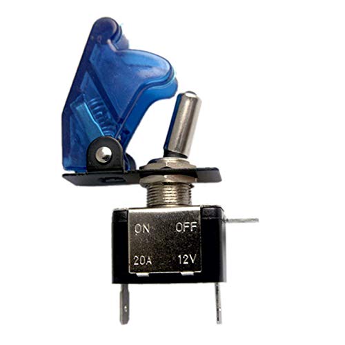 HOTSYSTEM Rocker Toggle Switch SPST ON/OFF 12V/20A LED Illuminated 3Pin for Car Truck Boat Motorcycle (Pack of 5,Blue)