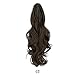 FESHFEN Hair Ponytail Extensions, 20 inch Claw Clip on Long Hair Piece Pony Tail Wavy Synthetic Natural Looking Hairpieces for Women