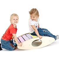 CASSARO Waldorf Wooden Balance Rocker (Pastel)