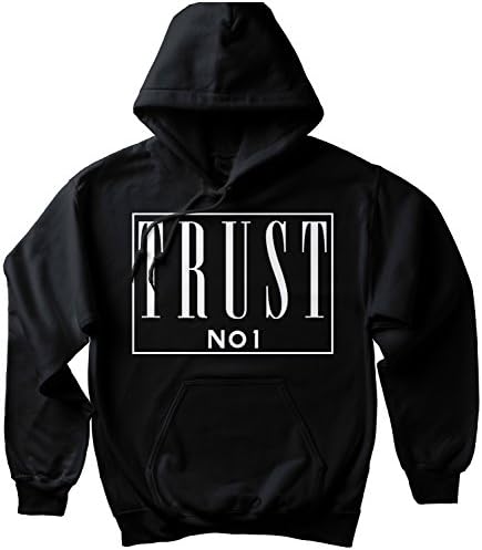 CaliDesign Men's Trust Nobody Hoodie Trust No 1 One Hip Hop Pullover Sweatshirt