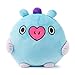 BT21 MANG Pong Pong Character Plush Figure Decorative Pillow Sofa Cushion, 14.2 x 13.4 Inches, Sky Blue