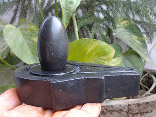 Shiva Lingam Stone & Dolomite Yoni Base Set Narmada River, India