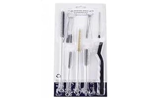 DECFLO 17 PCS Paint Spray Gun Cleaning Maintenance Brush Kit - Wire Lubricant Cleaner w/Nylon Mini Brushes and Needles for Tattoo Equipment，HVLP Airbrush Nozzles