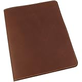 Refillable Leather Composition Notebook by Rustic Ridge - Leather Notebook Cover - Composition Book Cover (Dark Brown)