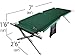 Byer of Maine 84″ x 30″ Heavy Duty Portable Green Military Style Cot Bed – Holds 375 Lbsthumb 2