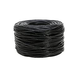 1000ft Cat5e Black Solid 24AWG Cable UTP Cat5 Bulk