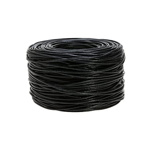 1000ft Cat5e Black Solid 24AWG Cable UTP Cat5 Bulk