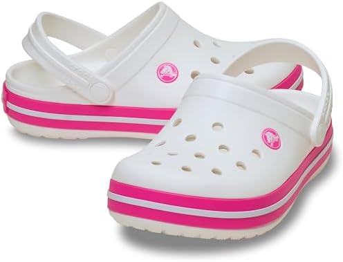 Unisex Kinder Crocband Clog K Clog, White/Pink Crush, 28/29 EU