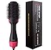 EVERMARKET One Step Hair Dryer & Volumizer, Premium Hot Air Brush Negative Ion Generator Hair Straightener Curler Brush for All Hairstyle(1000W 110V) - Black
