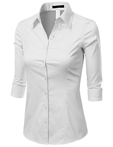 white button down collared shirt