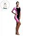 BELLOO Womens One Piece Swimsuit Sun Protection, Rose Pink, M