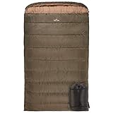 TETON Sports Mammoth 0F Queen-Size Double Sleeping Bag; Warm and Comfortable for Family Camping
