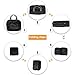 WANDF Small Cabin Bag 40x20x25 for Ryanair Airlines Underseat Travel Bag Water-Resistant Hand Luggage Bag Holdall Bag Weekend Overnight Bag for Women Men, 20l Black-301, 20L