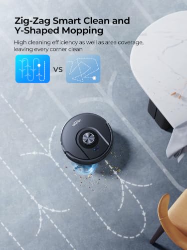 Laresar Clean Robot Vacuum Cleaner with Mop, 8000Pa Robotic Vacuum with LiDAR Navigation, 180 Min Runtime, 3-in-1 Sweep and Mop, 5 Maps, App/Voice Control for Pet Hair, Carpet and Hard Floors, Mars01