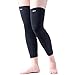 FREETOO Sports Non Slip Compression Knee Leg Sleeves Support (1 Pair) for Men & Women, Pain Relief/Shin Splints and Muscle Fatigue for Football Basketball Running Black XL