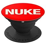Nuke Button Red Funny Nuclear Missile Launcher - PopSockets Grip and Stand for Phones and Tablets