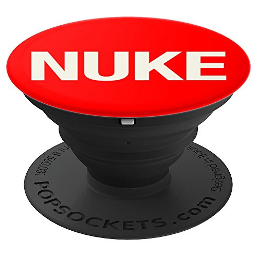 Nuke Button Red Funny Nuclear Missile Launcher - PopSockets Grip and Stand for Phones and Tablets