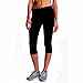 FITTOO Neoprene Sauna Sweat Hot Slimming Suit Thermo Pants Leggings Capri Black & Yellow(3XL)