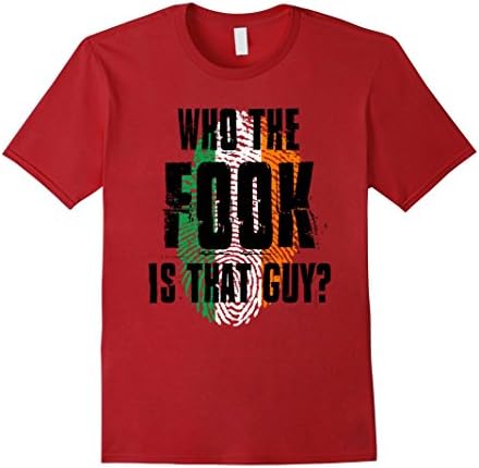 Men's Who the fook is that guy t-shirt Large Cranberry