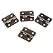 dophee 12pcs Antique Brass Mini Hinges Connectors for Cabinet Drawer Crafts Wooden Box Jewelry Gift Box with Mounting Screws - 0.73