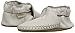 Robeez Baby Premium Leather Moccasins Crib Shoe, Classic-Grey, 12-18 Months M US Infant