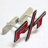 Btopars Metal Red RT R/T Badge Front Grille Emblem For Dodge Charger Challenger Ram Avenge
