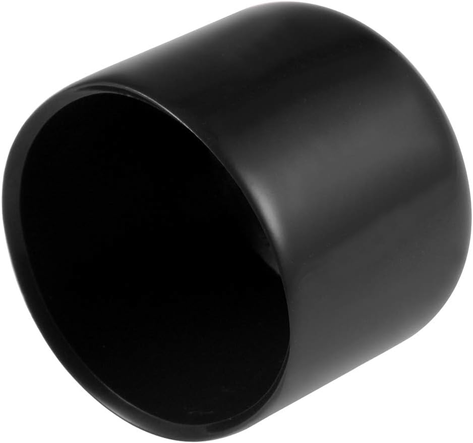 TA-VIGOR 5Pcs Rubber End Caps, 32mm ID Round Flexible Screw End Caps Thread Protectors, Black Vinyl Bolt Covers Rubber Covers for Screws, Tubes, Cables, Wires, etc