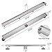 Modbath 24 Inch Linear Shower Drain with 2-In-1Flat Cover and Tile Insert Grate, Floor Drain Brushed 304 Stainless Steel with Hair Strainer, Adjustable Leveling Feet