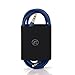 Replacement Audio Cable Cord w/ In-line Remote & Microphone + Replacement Leather Pouch Soft Storage Bag for Beats by Dr Dre Headphones Solo Studio Pro Detox Wireless Mixr Executive (Blue)