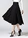 CHARLES RICHARDS CR Women's High Waist A-line Flared Long Skirt Winter Fall Midi Skirt