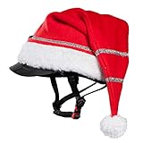 HORZE Santa Hat for Helmets | Fits Over