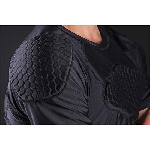image for TOPWISE Men's Sports Shock Rash Guard Compression Padded Shirt Soccer 