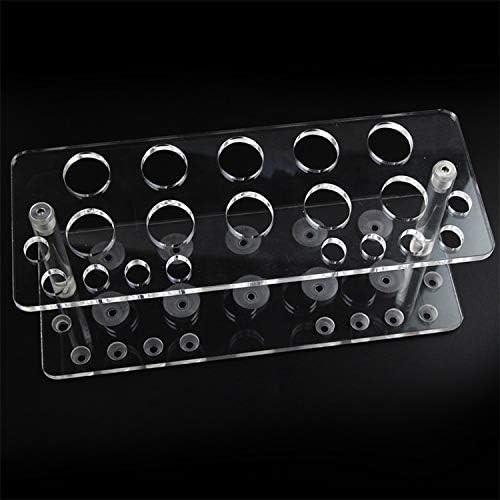 Makeup Brush, 20 Holes Makeup Brush Display Stand Makeup Brush Holder Drying Rack Holder Air Brush Tool Brush Placement Table (Transparent) (Color : Transparent)