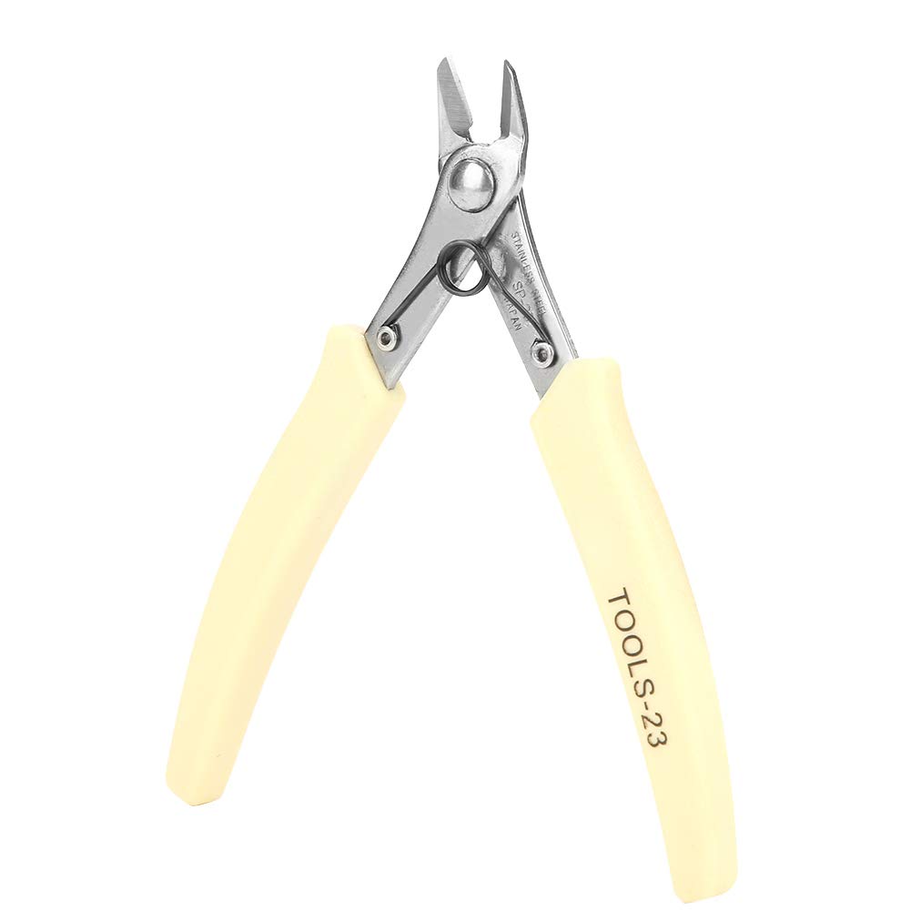 5 Inch Diagonal Cutting Pliers Mini Stainless Steel Wire Cable Diagonal Pliers Side Cutting Pliers Cutter Anti-Skid Handle Nippers Shear
