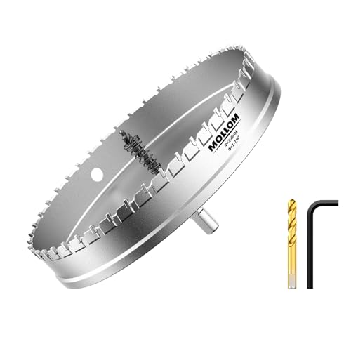 Mollom 7-7/8" (200mm) Hartmetall-Lochsäge Schwerlast mit 2 Zentrierbohrern