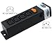 Conntek 55705 Power Strip 250 Volt 7-1/2-Inch Housing IEC C14 Inlet to 4 IEC 60320 C13 Receptacles Sheet F Computer/Server