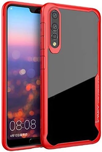 STARZ Transparent PC + TPU Back Cover for Samsung Galaxy A70, Super Series Ultra Thin Rugged Armor Shockproof (Red)