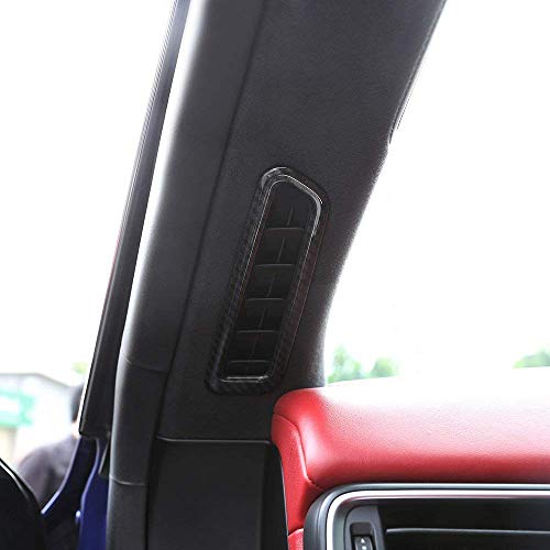 ABS Plastic Car A Column Vent outlet Frame Trim Sticker Cover for Levante 2016 2017 2018 carbon fiber style