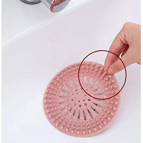 FunDiscount 5 Pack Silicone Hair Drain Catcher | Kitchen Sink Strainer | Bathroom Shower Sink Stopper | Drain Cover | Hair Trap | Bath Tub Protector for Floor Laundry Kitchen Bathroom Bathtub (5 PCS) - Thumbnail 5