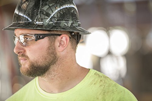 Cap Style Ridgeline ABS White Hard Hat Design Safety Helmet, With 4 Point Suspension + Reflector Decal, By Acerpal